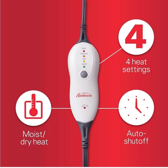 Sunbeam Contoured Heating Pad for Neck & Shoulder Pain Relief - Picture 6 of 8